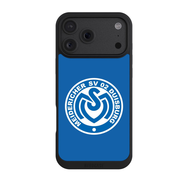 iPhone 18 Pro Max NIVOpure MSV Logo auf Blau