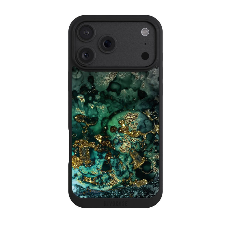iPhone 18 Pro Max NIVOpure Cyan Glitzer Marmorlook