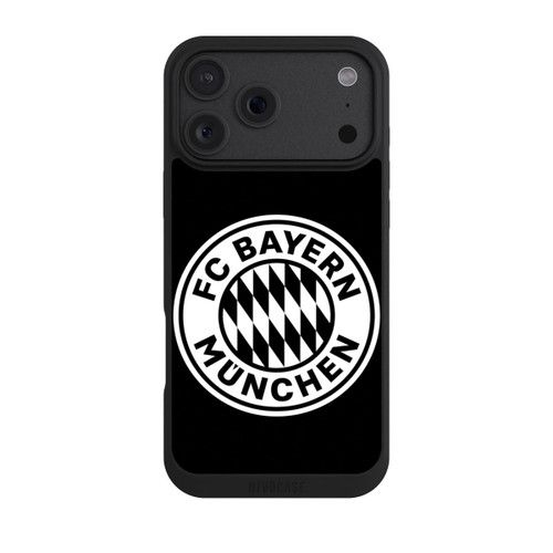Apple iPhone 18 Pro Max NIVOpure Klassisches FCB Logo Klein - Weiß auf Schwarz