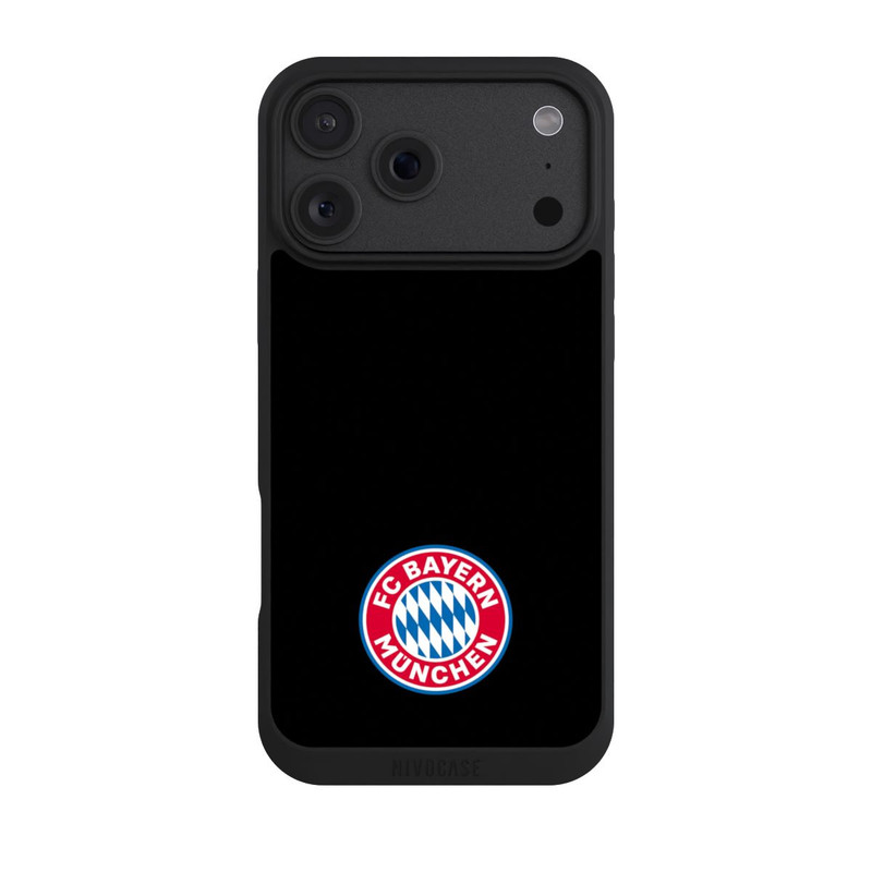 iPhone 18 Pro Max NIVOpure Logo FCB Classique Petit - Coloré sur Fond Noir