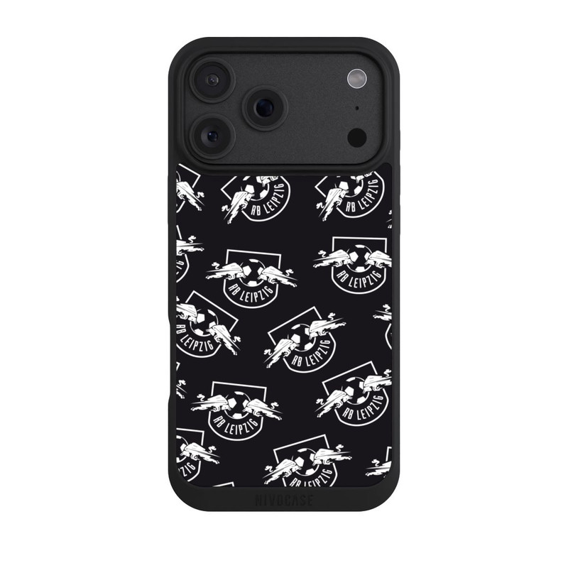 iPhone 18 Pro Max NIVOpure Logos RB Leipzig white on black