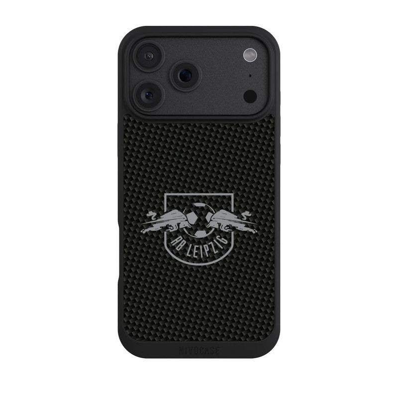 iPhone 18 Pro Max NIVOpure Graues RB Leipzig Logo auf Carbonoptik
