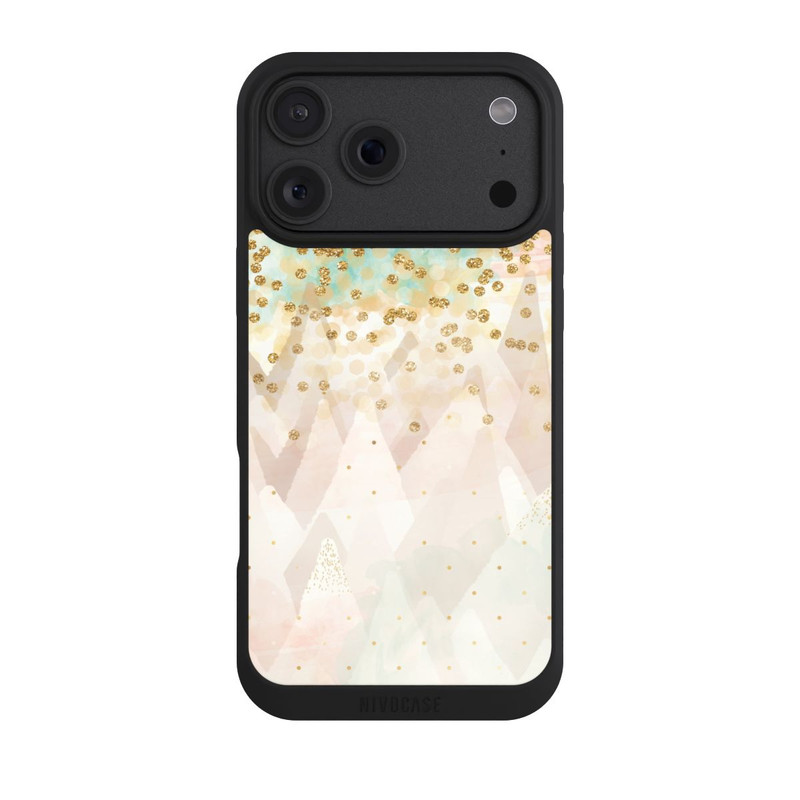 iPhone 18 Pro Max NIVOpure Look neige pailleté doré