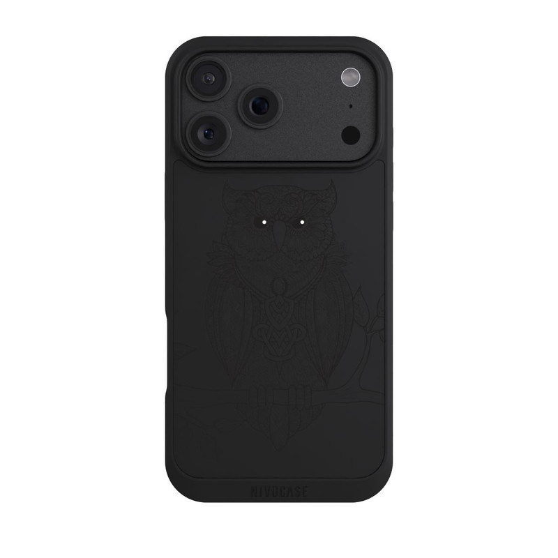 iPhone 18 Pro Max NIVOpure Mandala de hibou sans fond