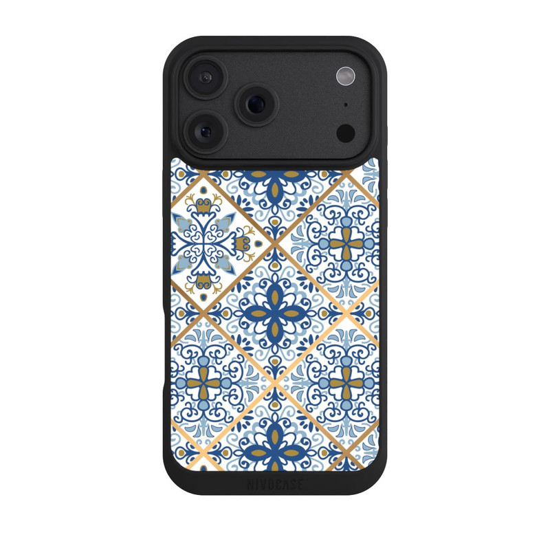 iPhone 18 Pro Max NIVOpure Mosaic Blue-Gold Look