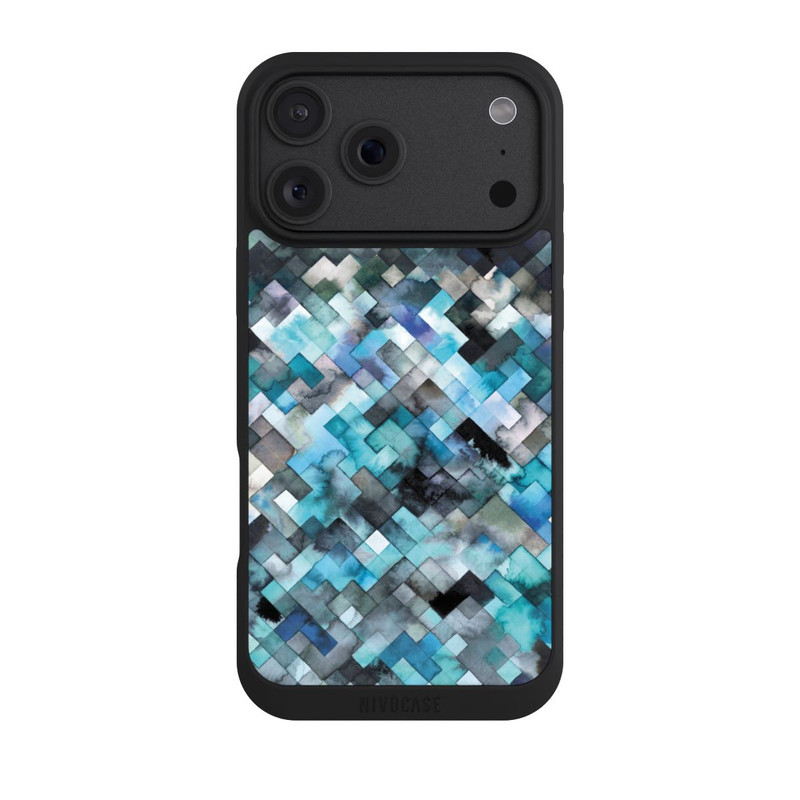 iPhone 18 Pro Max NIVOpure stimmungsvolles geometrisches Muster blau