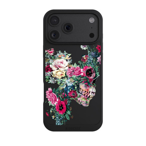 Apple iPhone 18 Pro Max NIVOpure Crâne fleuri transparent