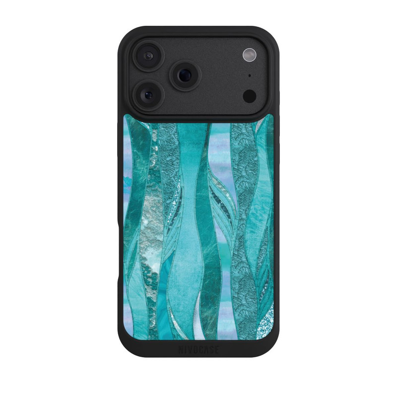 iPhone 18 Pro Max NIVOpure Look pailleté glamour bleu