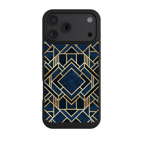 Apple iPhone 18 Pro Max NIVOpure Kunst Deko Blau Golddruck