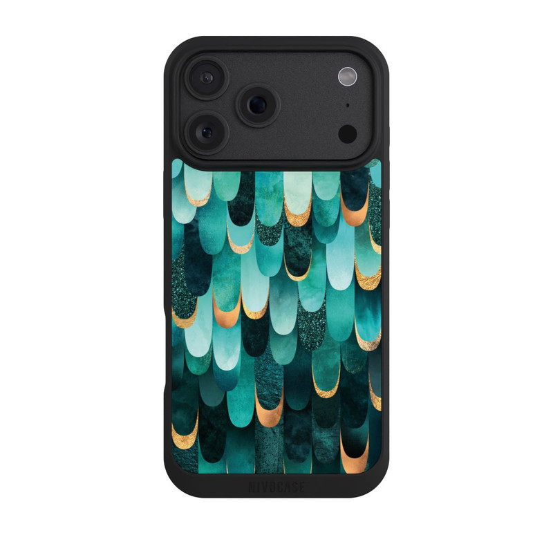 iPhone 18 Pro Max NIVOpure Gefiedert Türkis Golddruck