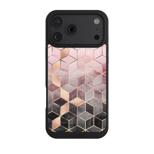 Apple iPhone 18 Pro Max NIVOpure Pink-grauer Farbverlauf Würfel Druck