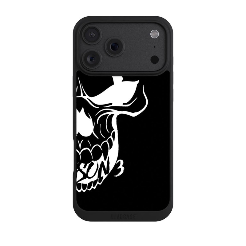 iPhone 18 Pro Max NIVOpure Crâne Large Noir/Blanc