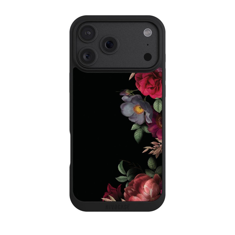 iPhone 18 Pro Max NIVOpure Fleurs sur noir