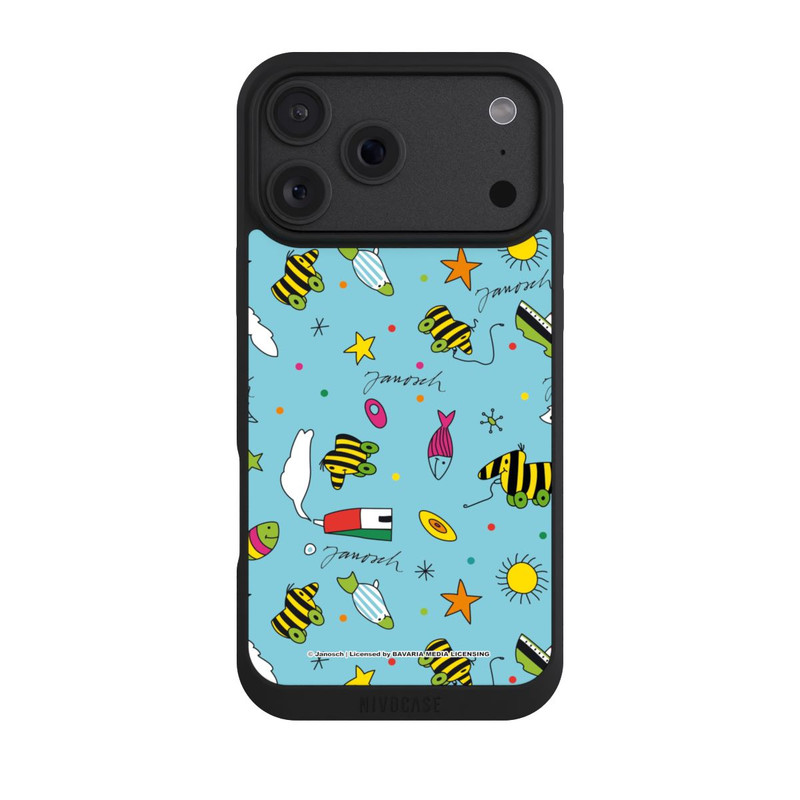 iPhone 18 Pro Max NIVOpure Canard Tigré sur Fond Bleu