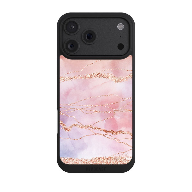 iPhone 18 Pro Max NIVOpure Marmor Girly Rose Look Pailleté