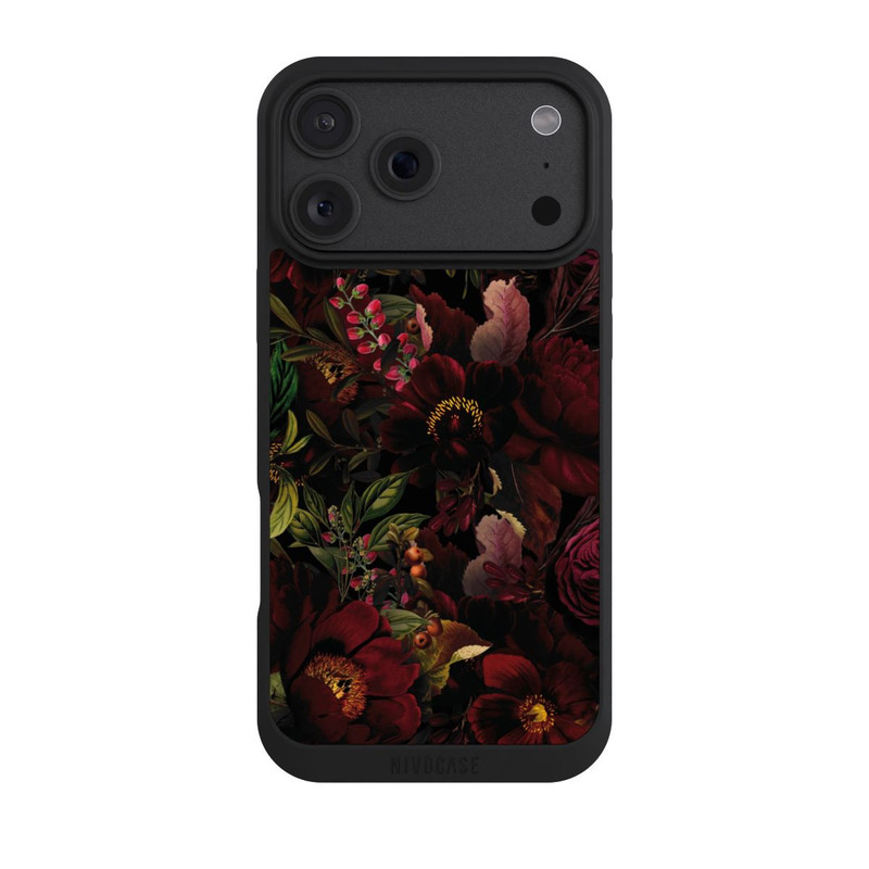 iPhone 18 Pro Max NIVOpure Dunkle Rote Vintage Barock Rosen