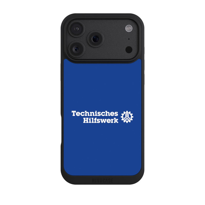 iPhone 18 Pro Max NIVOpure Technisches Hilfswerk Logo Blau
