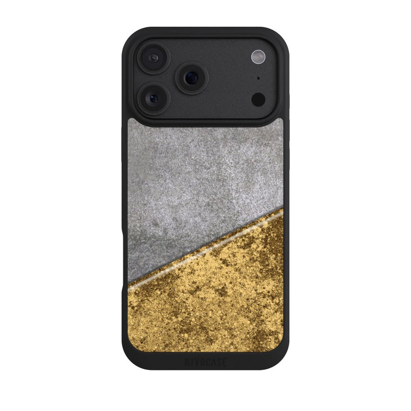 iPhone 18 Pro Max NIVOpure Aspect béton et or