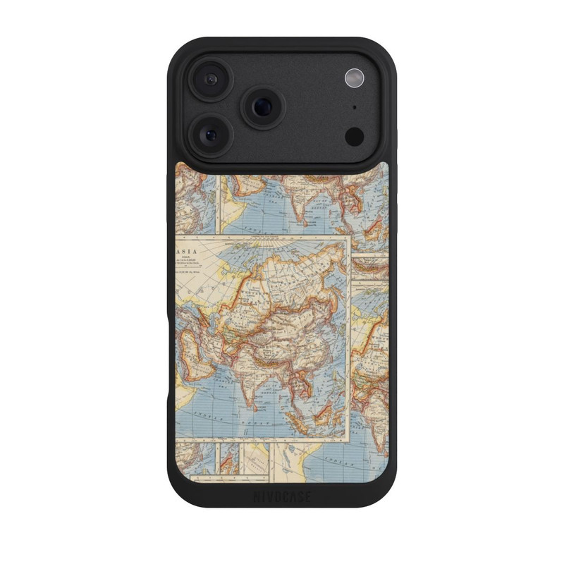iPhone 18 Pro Max NIVOpure Carte du monde vintage