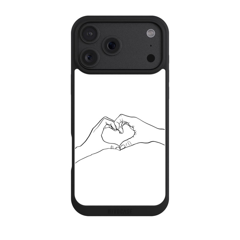 iPhone 18 Pro Max NIVOpure Line Art mains d'amour