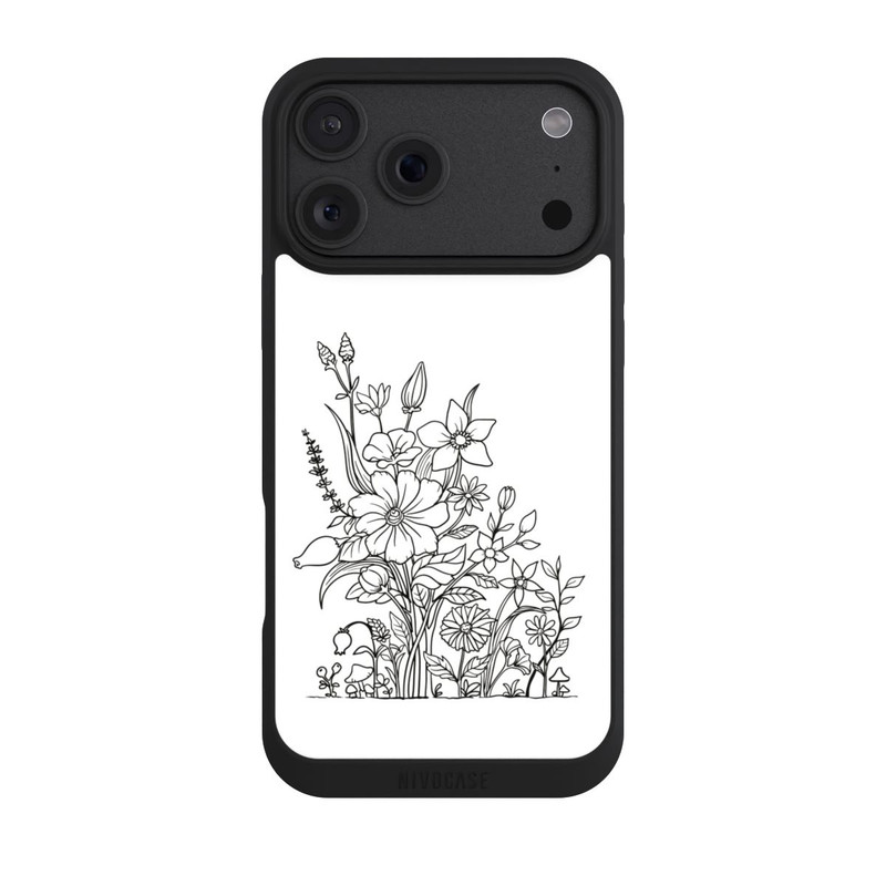 iPhone 18 Pro Max NIVOpure Fleurs Dessin au trait