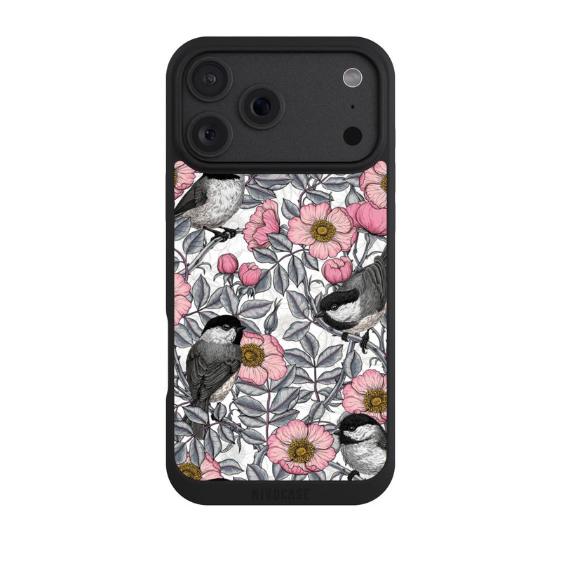 iPhone 18 Pro Max NIVOpure Mésanges et rosier sauvage