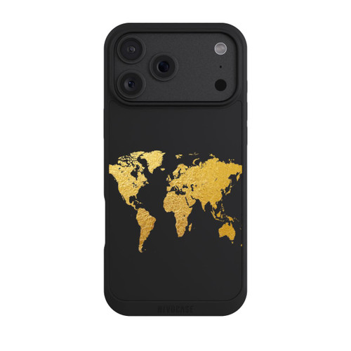 Apple iPhone 18 Pro Max NIVOpure Carte du monde or transparent