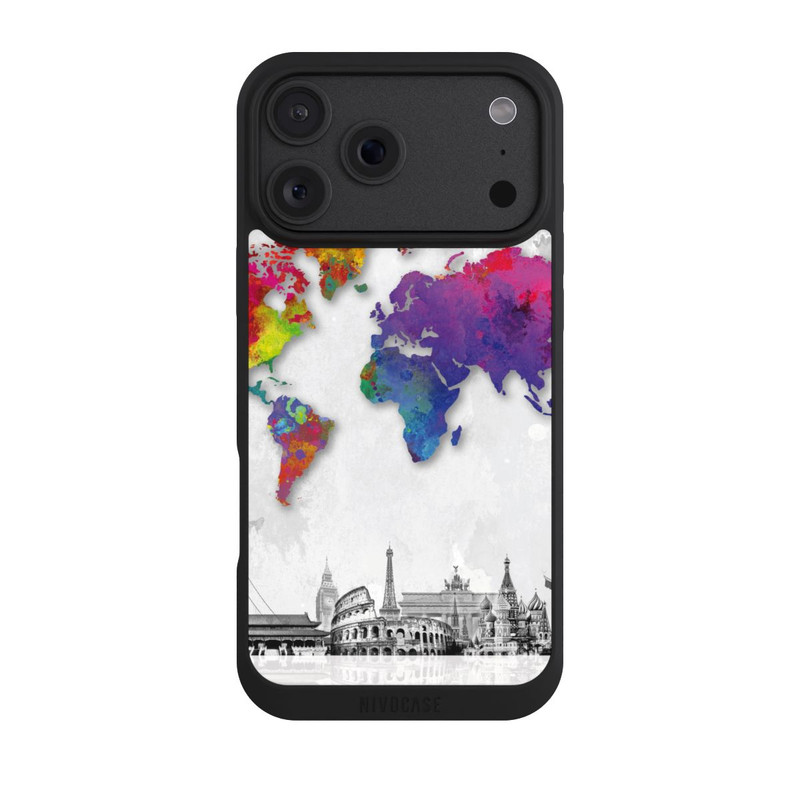 iPhone 18 Pro Max NIVOpure Weltkarte mit Skyline