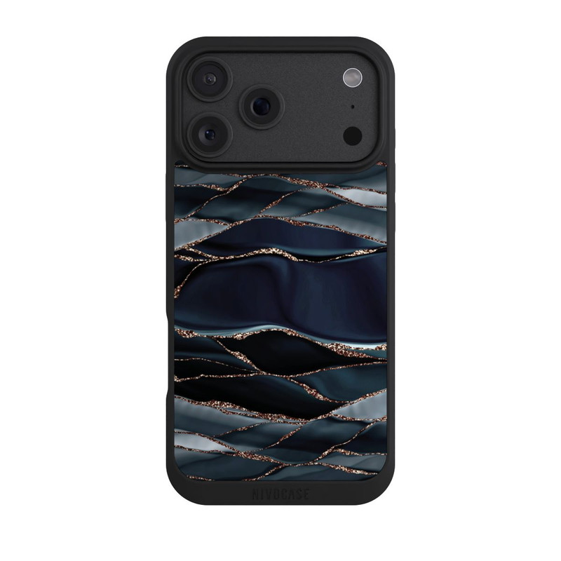 iPhone 18 Pro Max NIVOpure Rayures Gris Foncé Look Doré