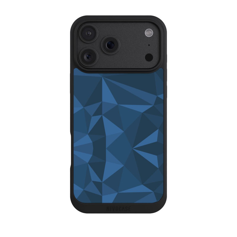 iPhone 18 Pro Max NIVOpure Polygon Pattern Blue
