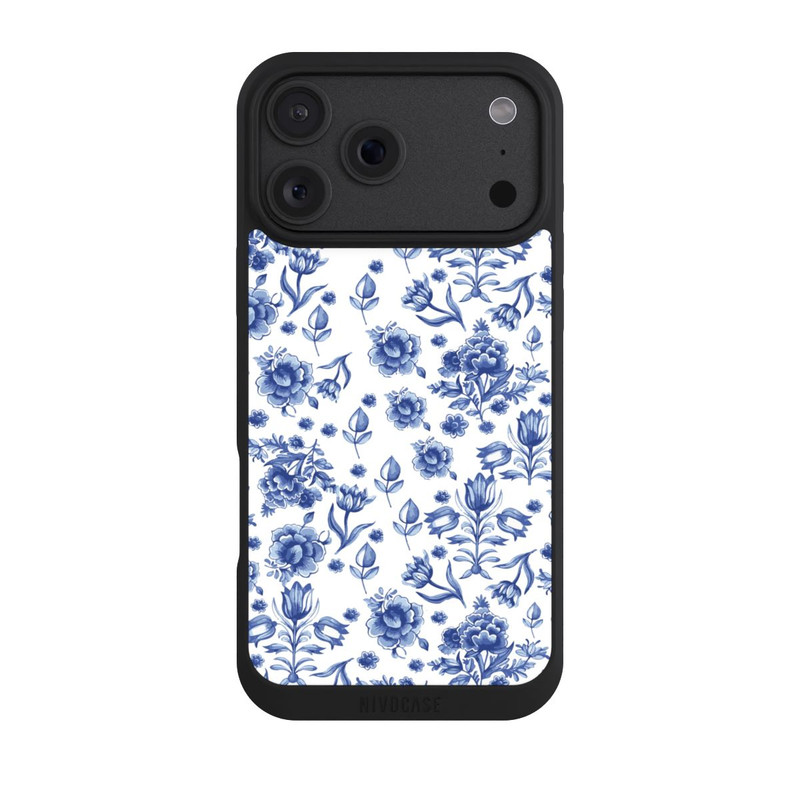 iPhone 18 Pro Max NIVOpure Motif à Fleurs - Faïence de Delft