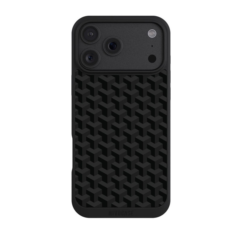 iPhone 18 Pro Max NIVOpure Black Isometric Pattern