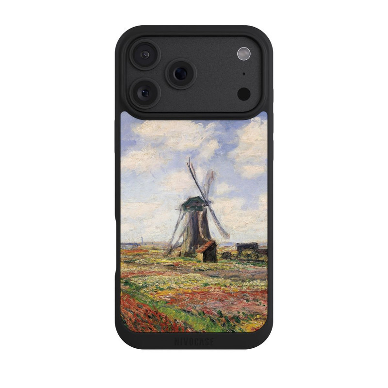 iPhone 18 Pro Max NIVOpure Tulip Fields with the Rijnsburg Windmil by Claude Monet