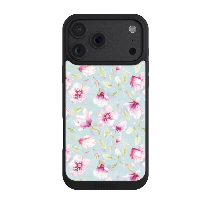 iPhone 18 Pro Max NIVOpure Magnolias sur bleu