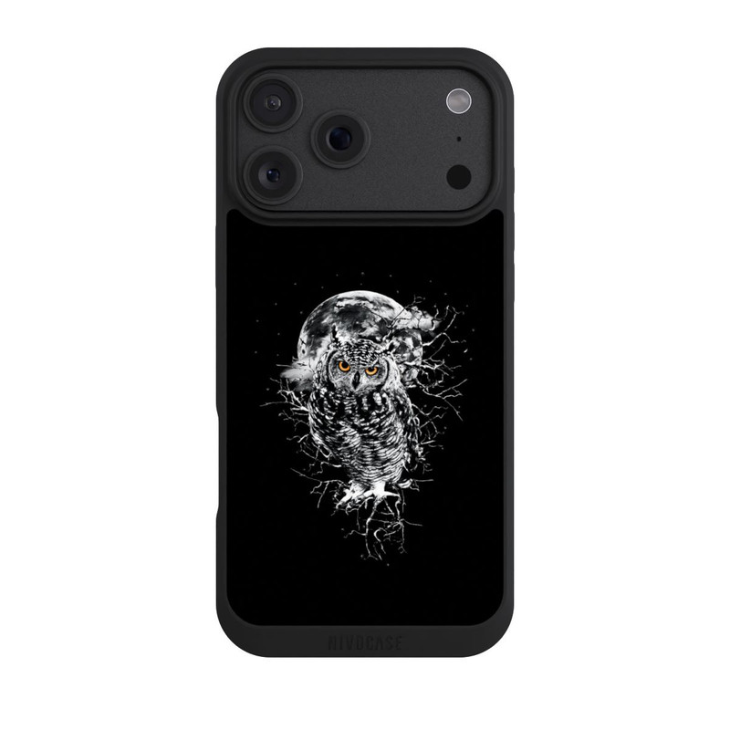 iPhone 18 Pro Max NIVOpure Chouette en noir et blanc