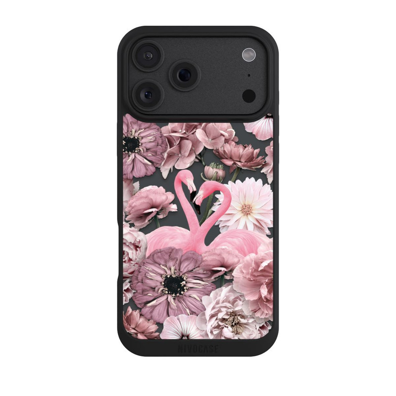 iPhone 18 Pro Max NIVOpure Flamants roses en motif de fleurs