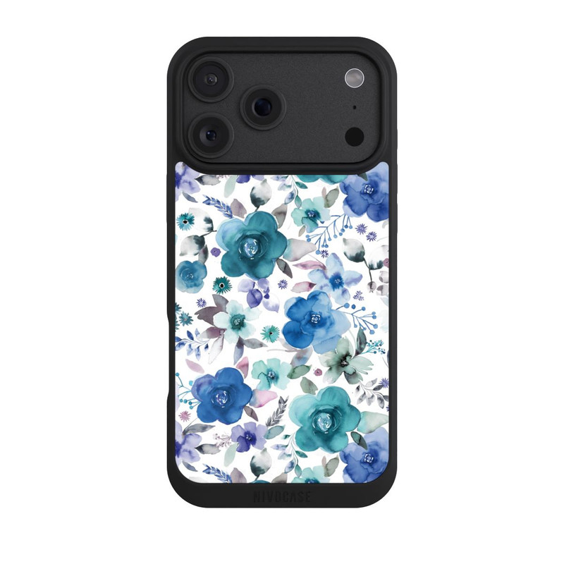 iPhone 18 Pro Max NIVOpure Bouquets de fleurs d'hiver bleu