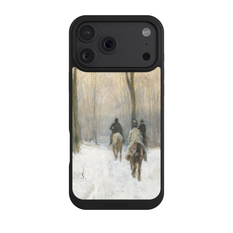 iPhone 18 Pro Max NIVOpure Cavaliers dans la neige dans la forêt de La Haye