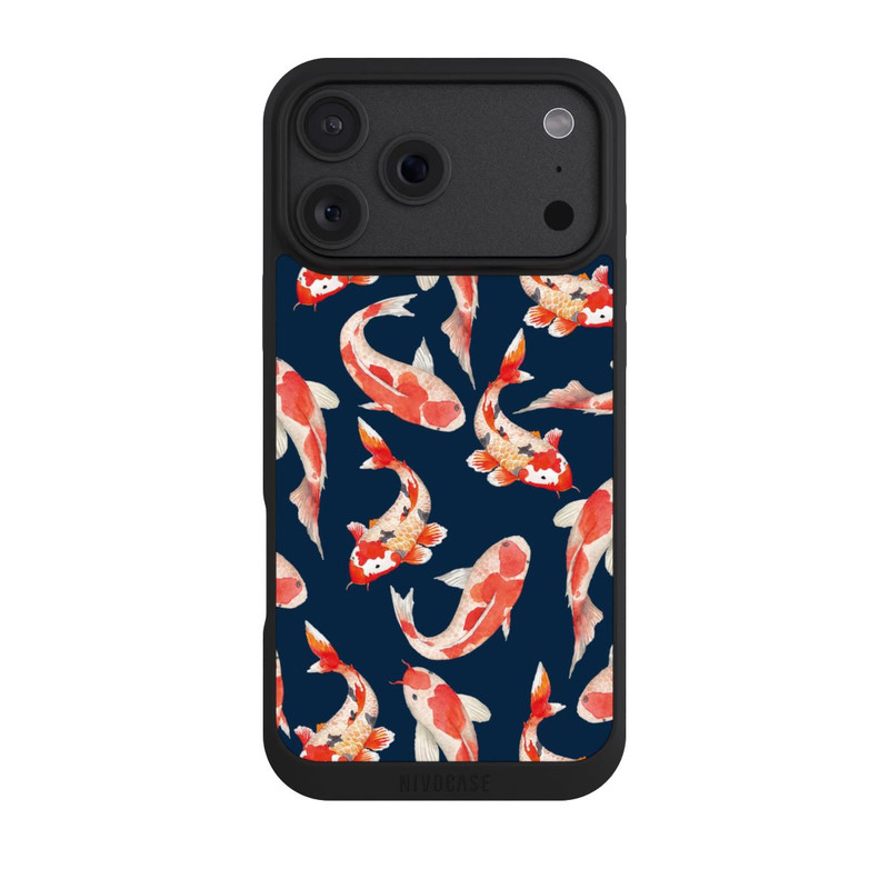 iPhone 18 Pro Max NIVOpure Poisson corail sur fond bleu