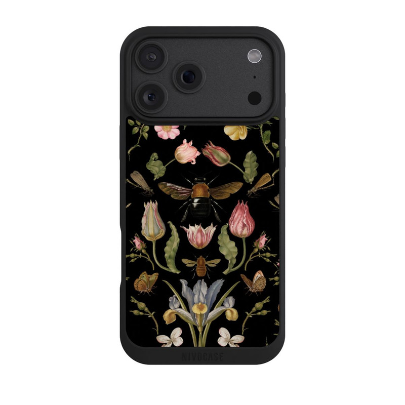 iPhone 18 Pro Max NIVOpure Wildblumen und Biene Schwarz