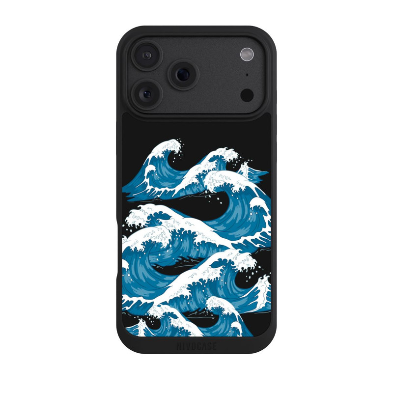 iPhone 18 Pro Max NIVOpure Vagues de mer noires Kanagawa