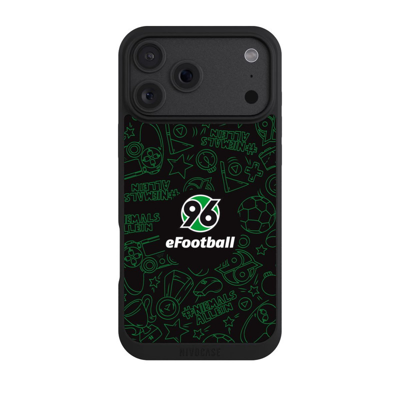 iPhone 18 Pro Max NIVOpure Hannover 96 Football Pattern Design Black