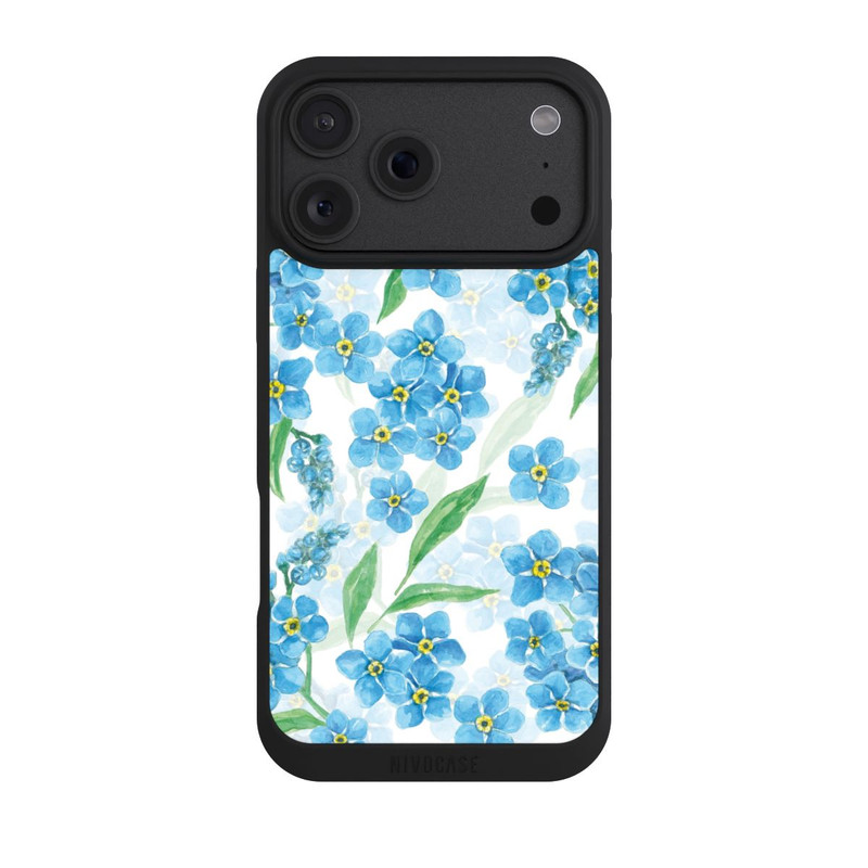 iPhone 18 Pro Max NIVOpure Motif myosotis blanc