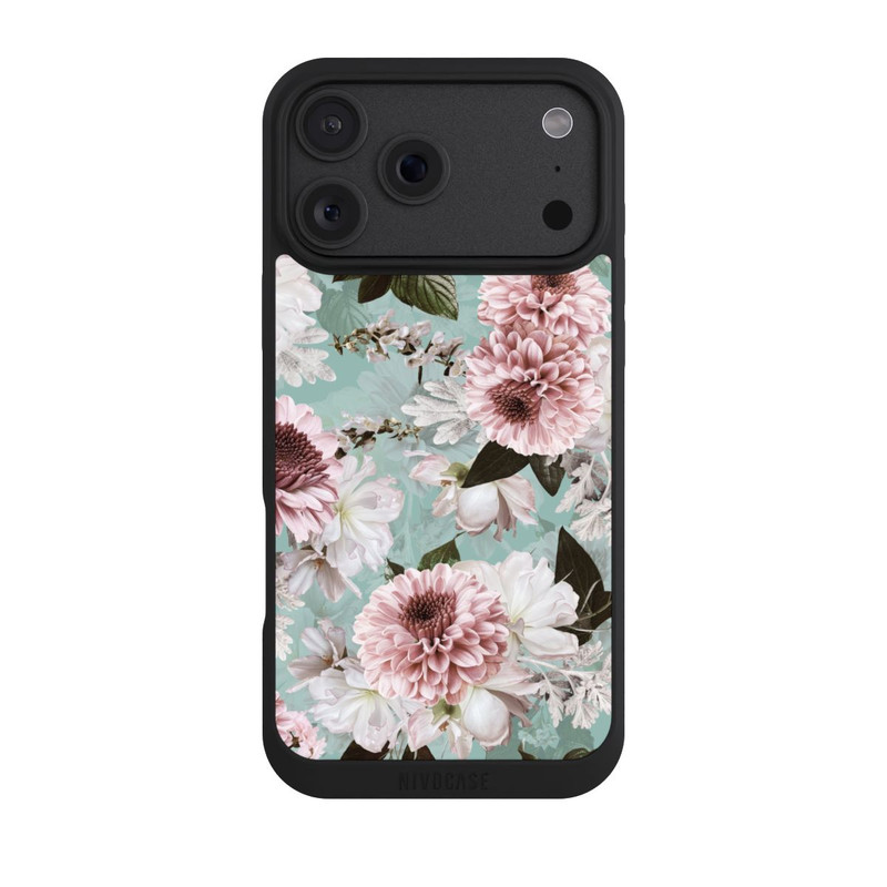 iPhone 18 Pro Max NIVOpure Fond des Fleurs Bleus Baroques