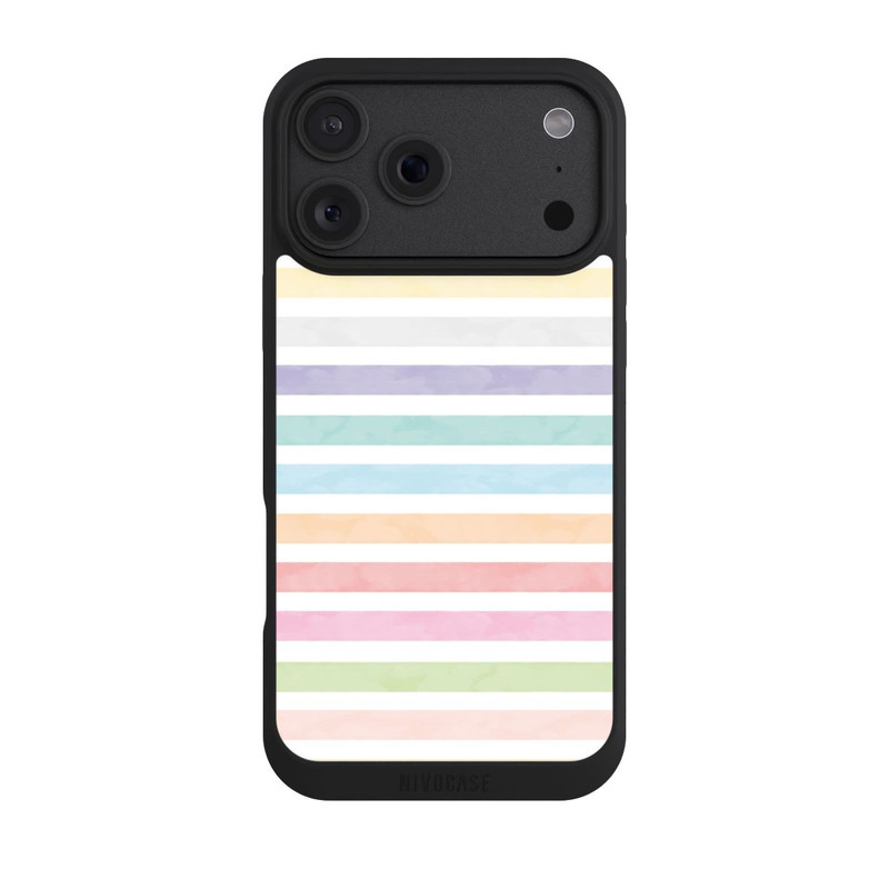 iPhone 18 Pro Max NIVOpure Rayures colorées arc-en-ciel