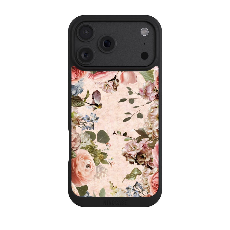 iPhone 18 Pro Max NIVOpure Cadre floral pivoines pastel