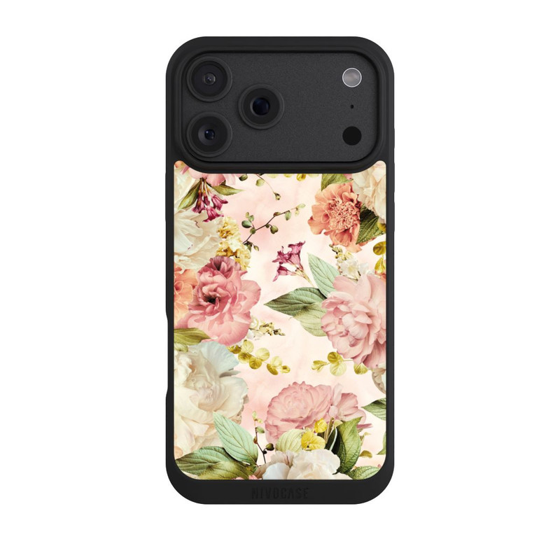 iPhone 18 Pro Max NIVOpure Cadre fleur pivoines beige