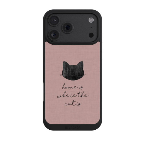 Apple iPhone 18 Pro Max NIVOpure Home Is Where The Cat Is - Noir sur rose