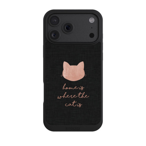 Apple iPhone 18 Pro Max NIVOpure Home Is Where The Cat Is - Rose sur noir 