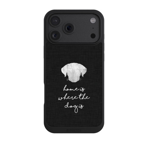 Apple iPhone 18 Pro Max NIVOpure Home Is Where The Dog Is - Blanc sur noir